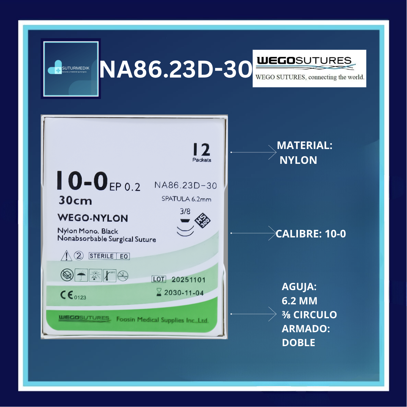 NYLON 10-0 NA86.23D-30 TAGUM C/12